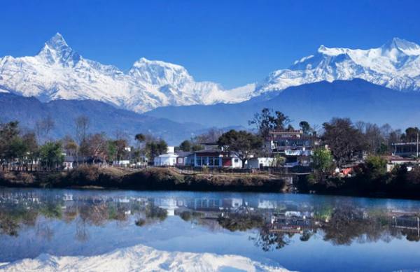 Scenic mountain view from Pokhara